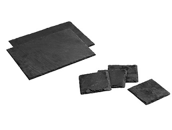 4 Square Coasters & 2 Rectangular Placemats -Slate